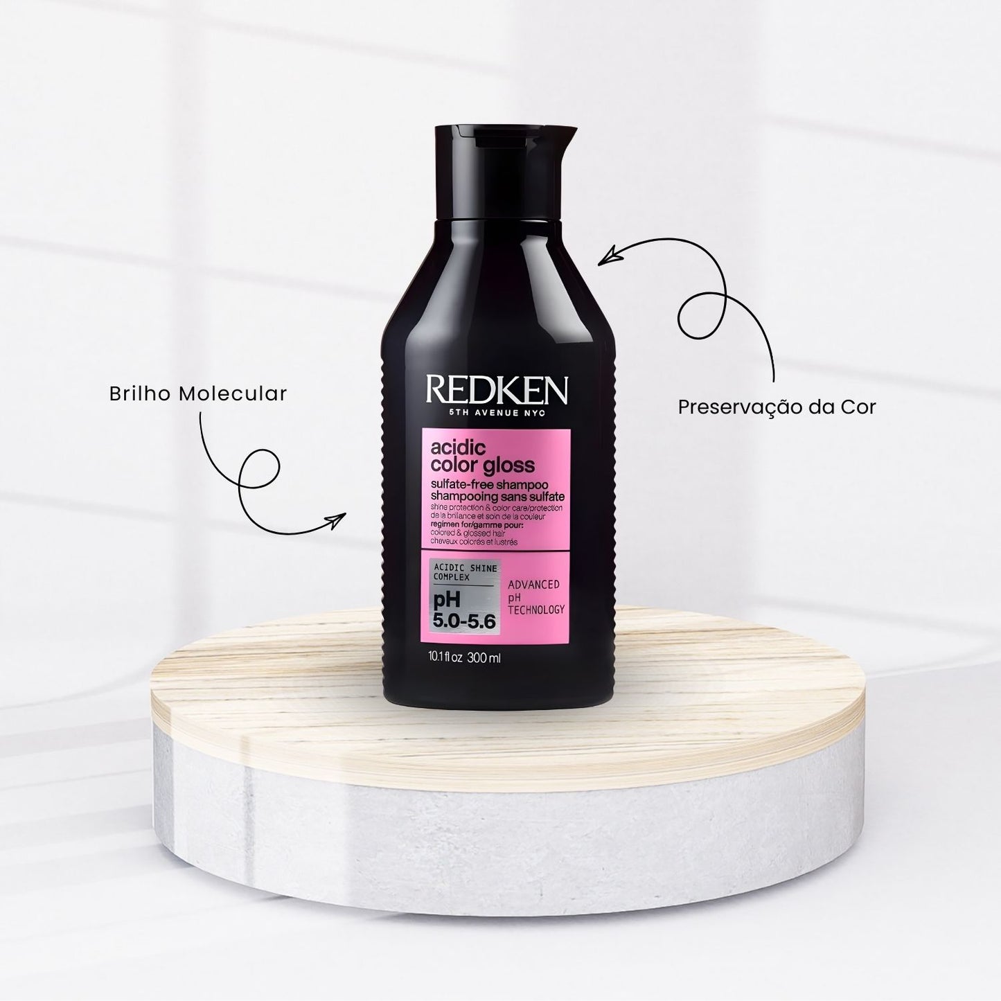 Kit Redken Acidic Color Gloss Shampoo 300 ml e Leave-in 190 ml