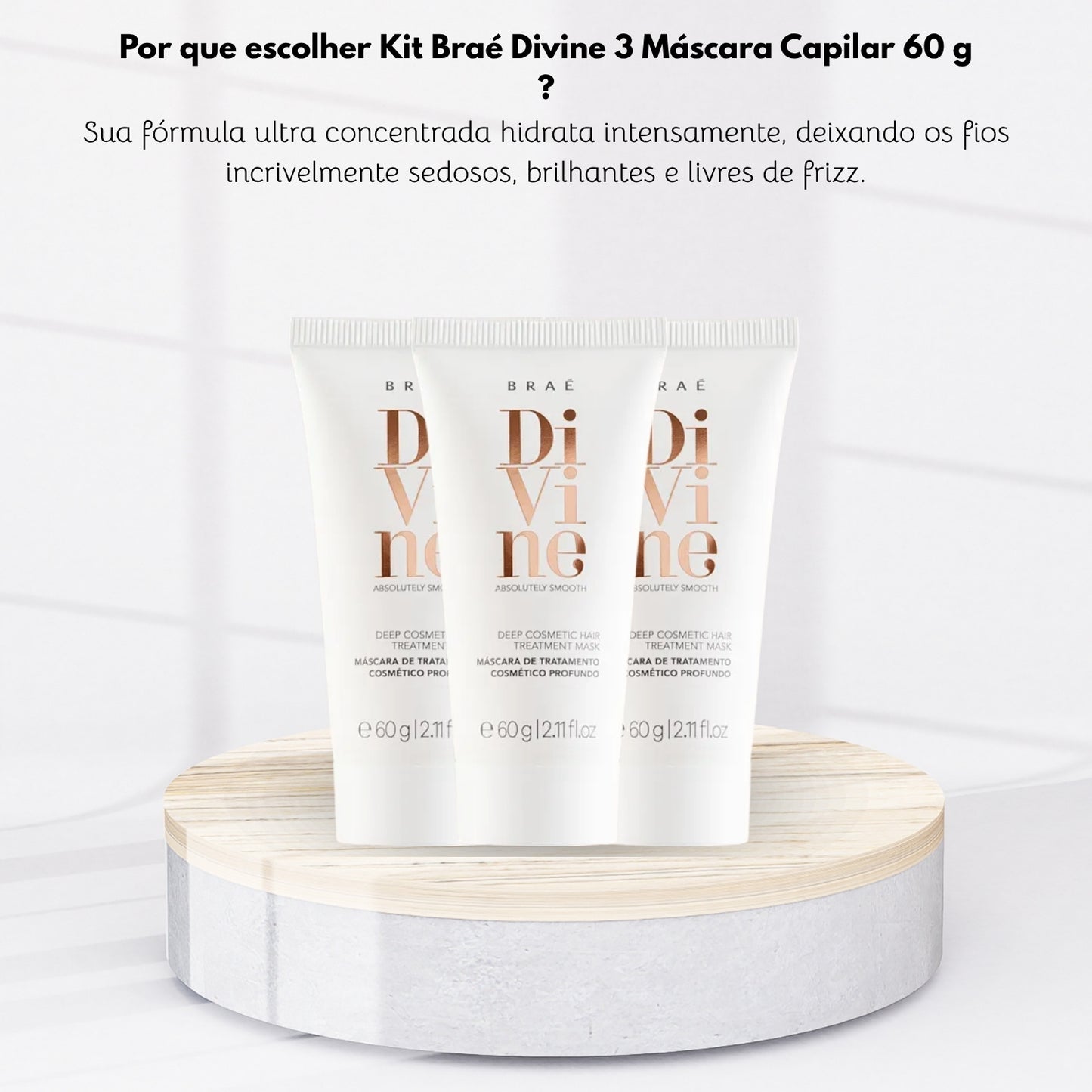 Kit Braé Divine 3 Máscara Capilar 60 ml