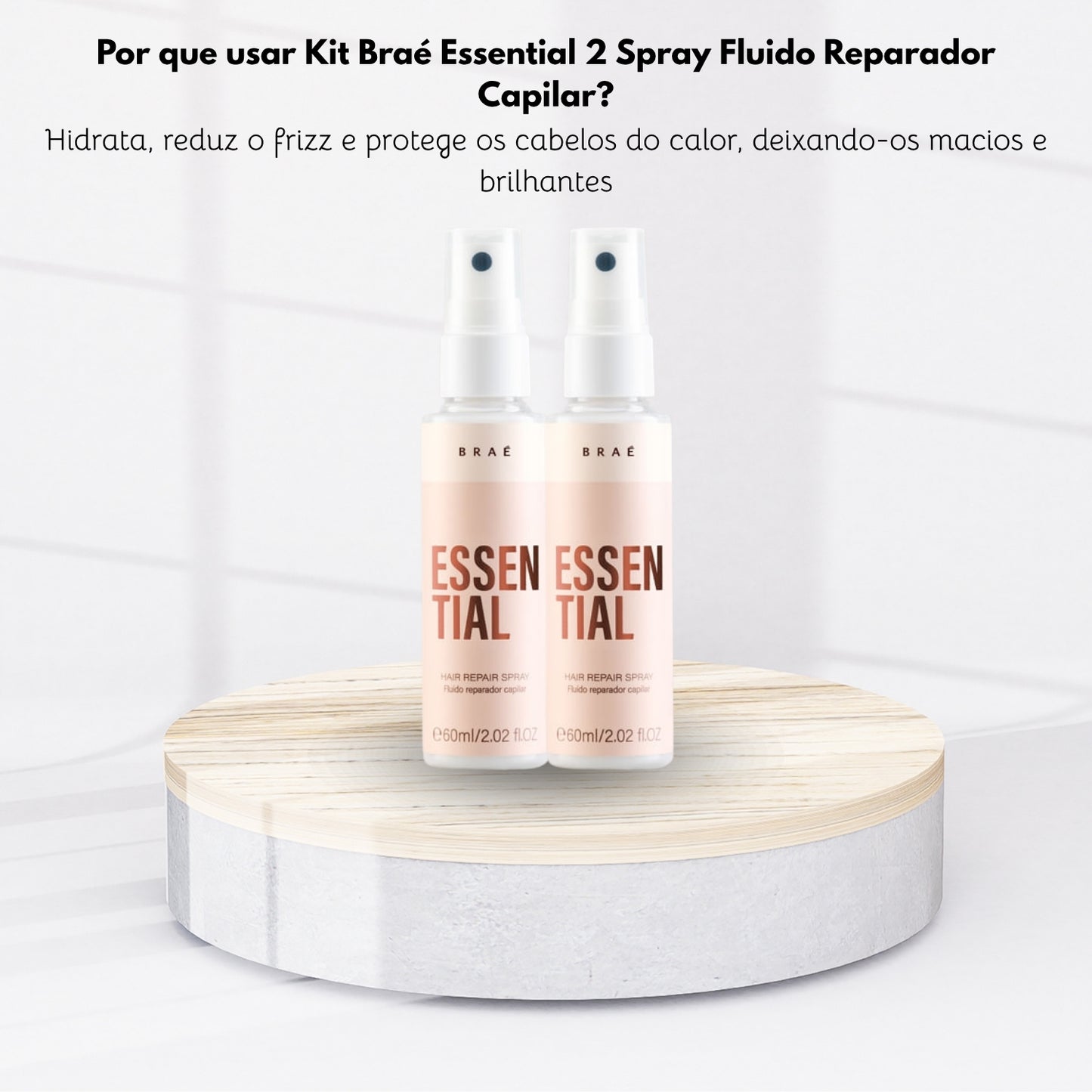 Kit Braé Essential 2 Spray Fluido Reparador Capilar 60 ml