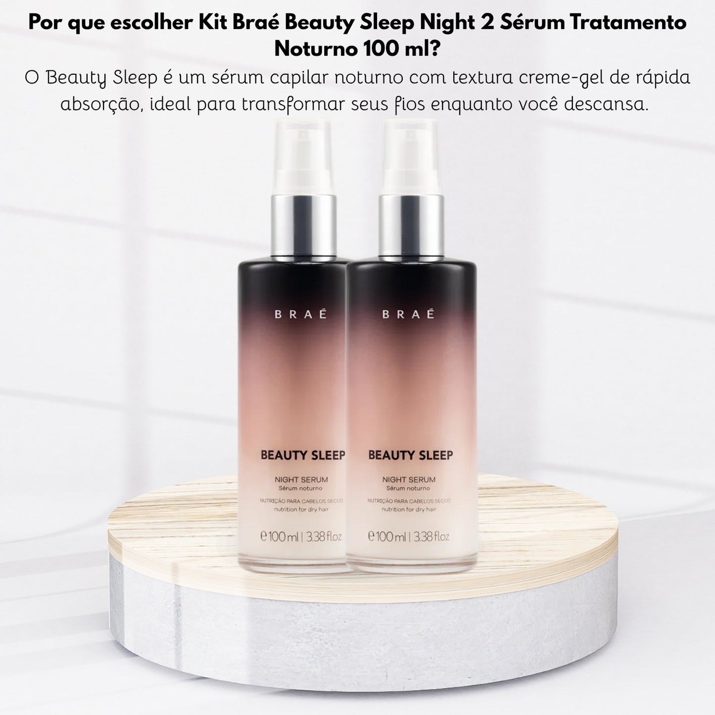 Kit Braé Beauty Sleep Night 2 Sérum Tratamento Noturno 100 ml