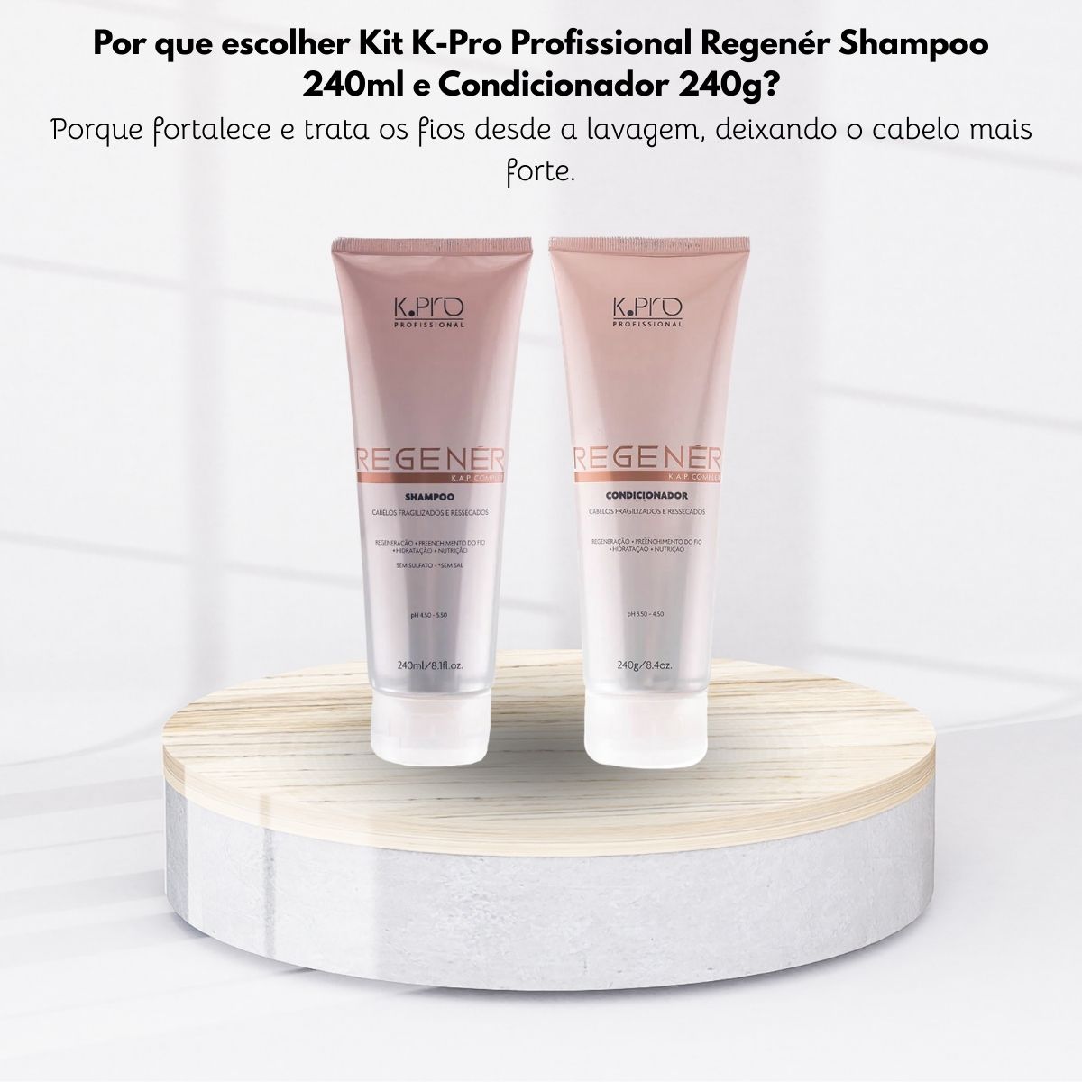 Kit K.Pro Regenér Shampoo + Condicionador 240 g