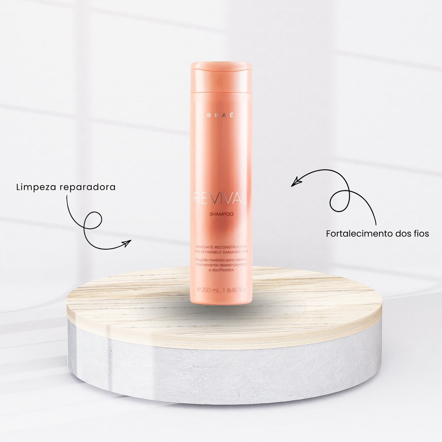 Kit Braé Revival 2 Shampoo Reconstrutor 250 ml
