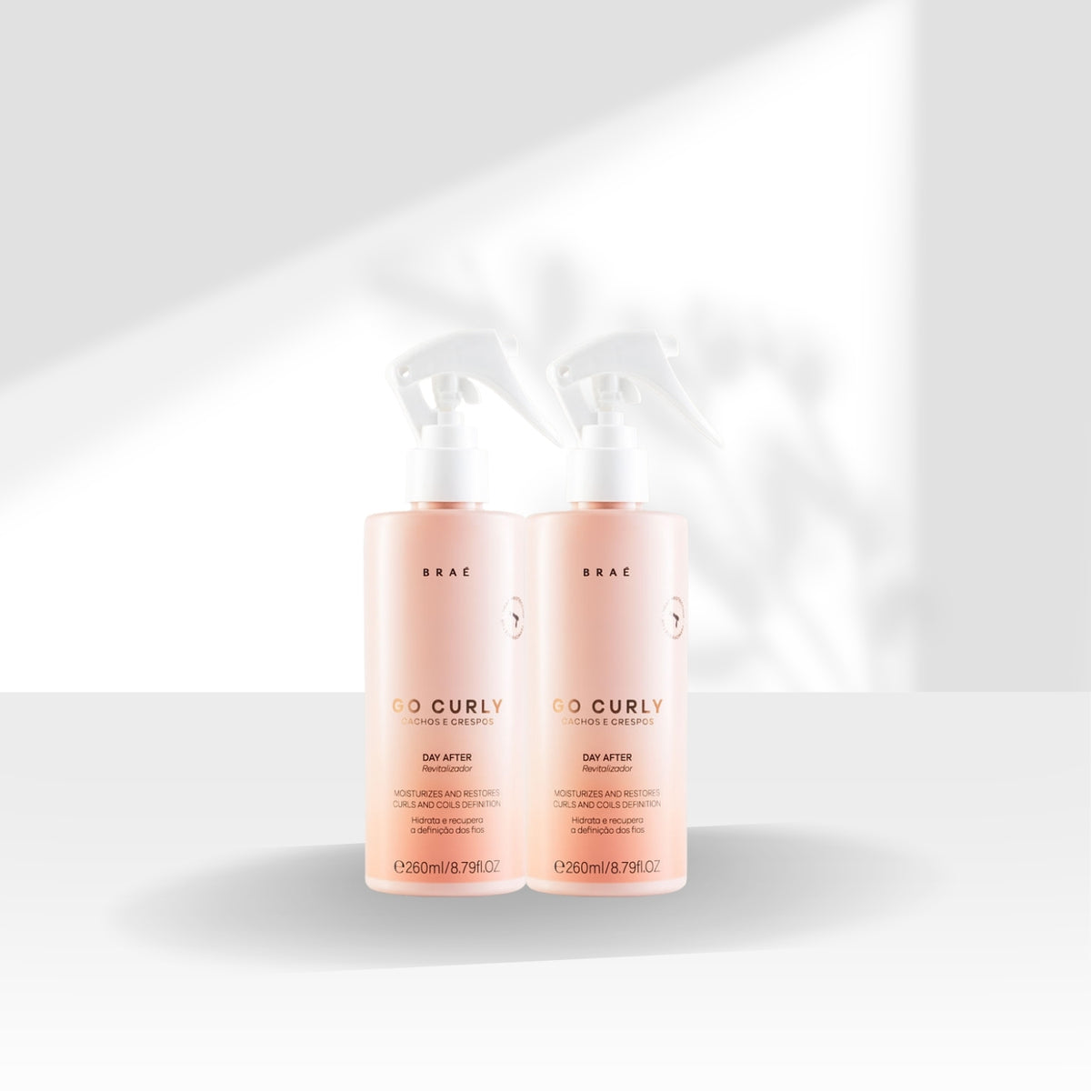 Kit Braé Go Curly Cachos e Crespos Day After 2 Spray 260 ml para Cabelo Cacheado