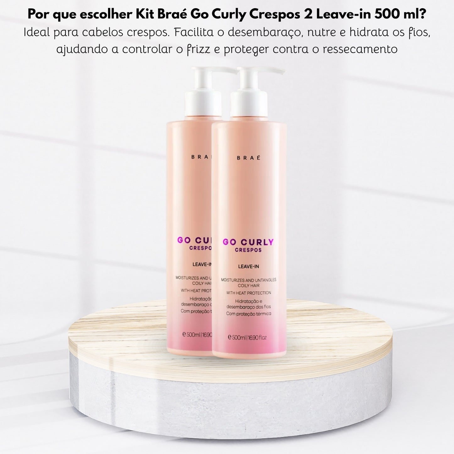 Kit Braé Go Curly Crespos 2 Leave-in 500 ml