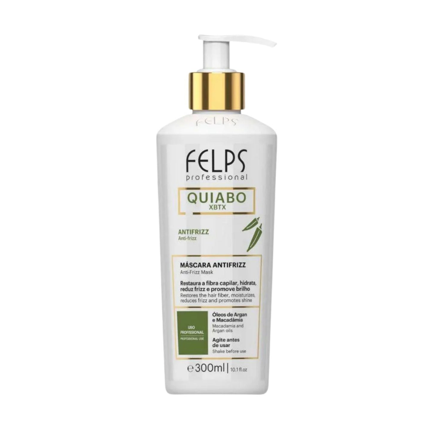 Máscara Felps XBTX Quiabo Antifrizz 300 ml