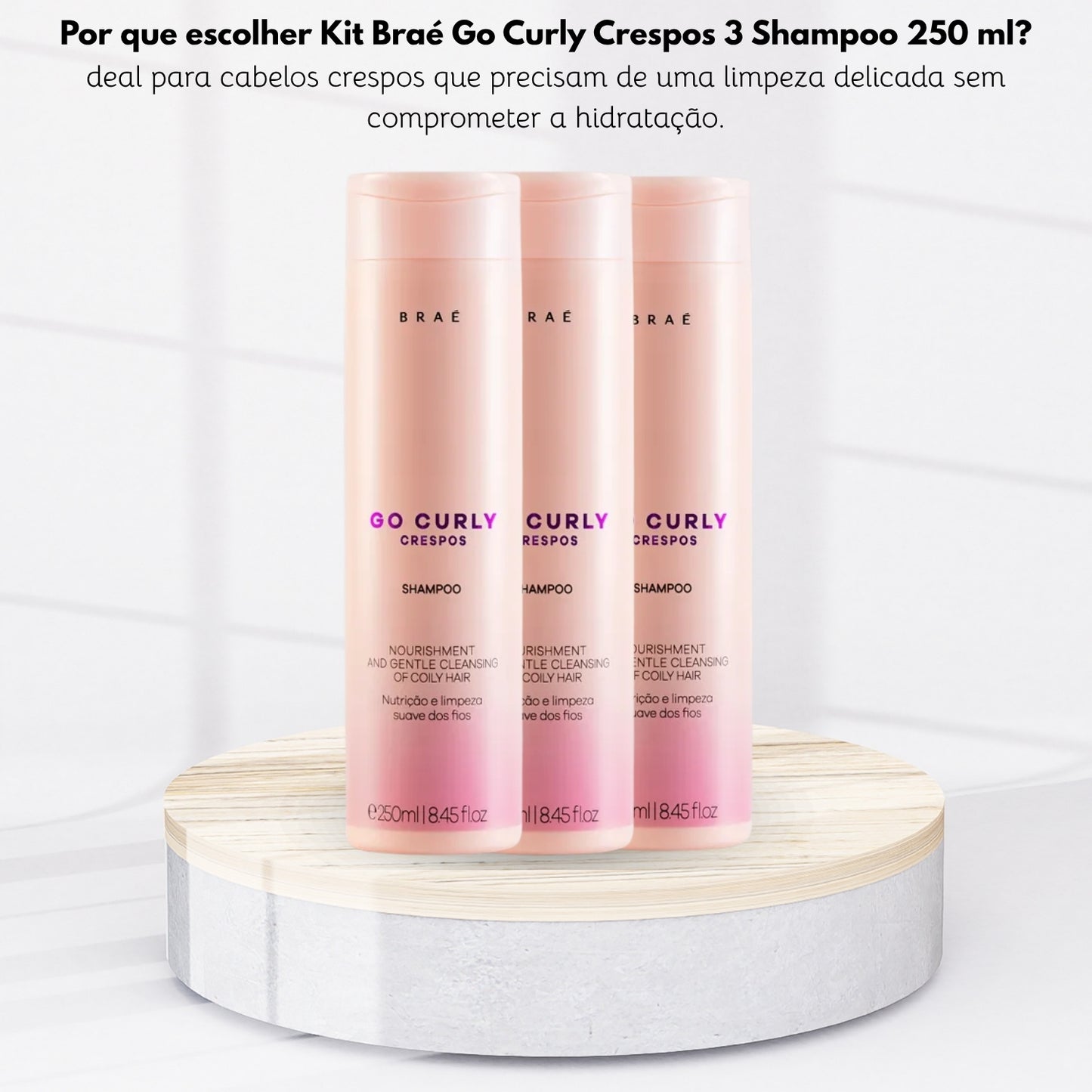 Kit Braé Go Curly Crespos 3 Shampoo 250 ml