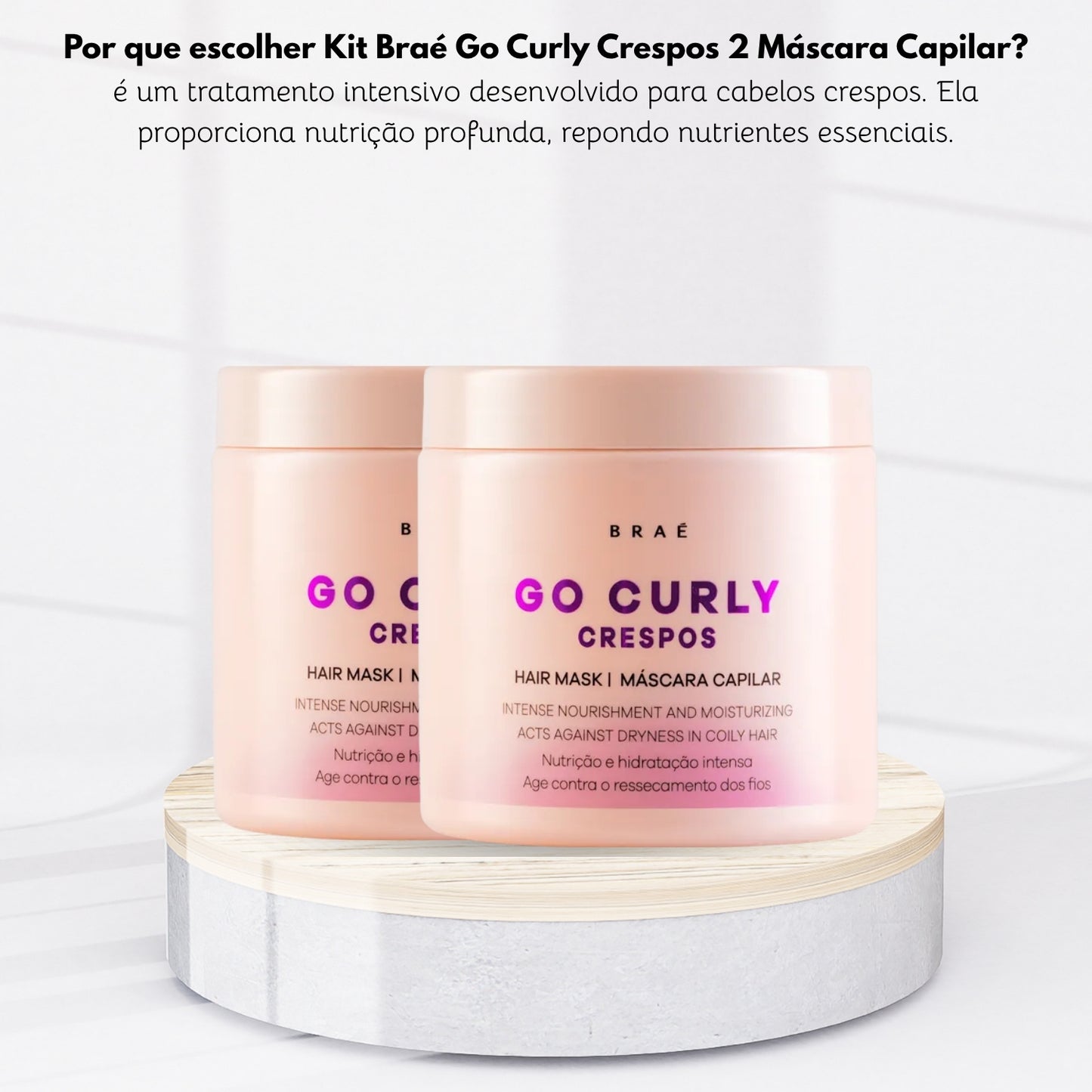 Kit Braé Go Curly Crespos 2 Máscara Capilar 500 g
