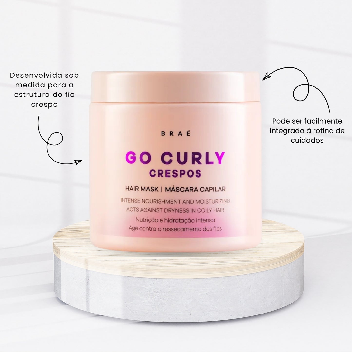 Kit Braé Go Curly Crespos 3 Máscara Capilar 500 g