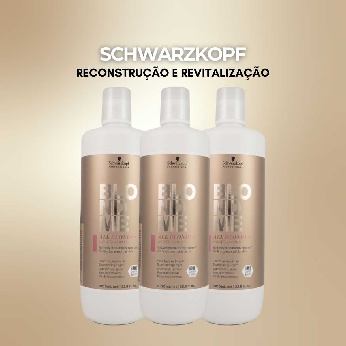 Kit Schwarzkopf BlondMe Light 3 Shampoo 1 Litro