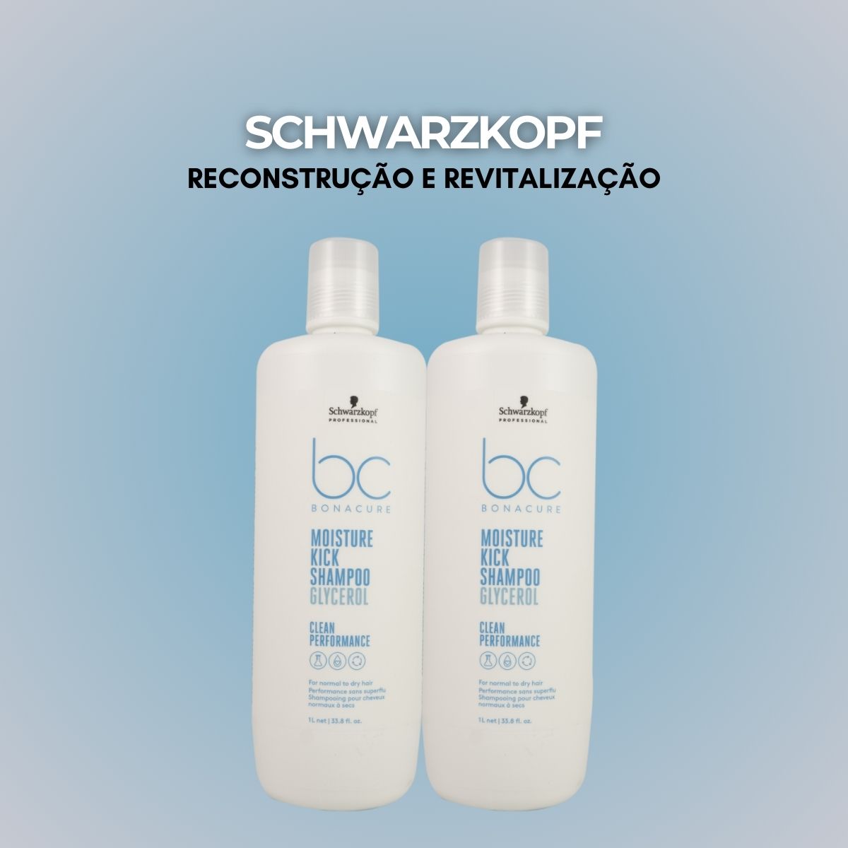 Kit Schwarzkopf Moisture Kick 2 Shampoo 1 Litro
