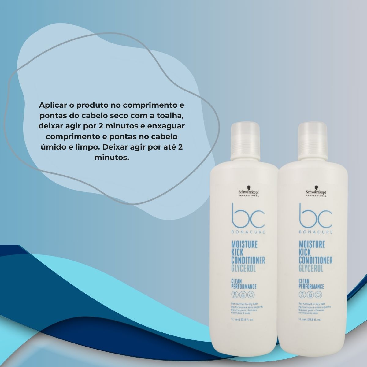 Kit Schwarzkopf Moisture Kick 2 Condicionador 1 Litro