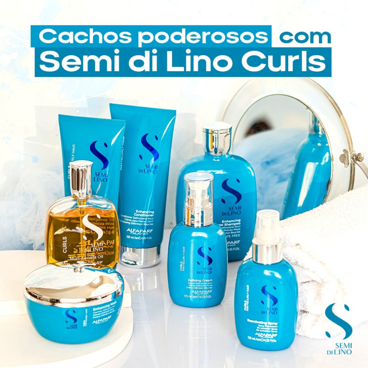 Kit Alfaparf Semi di Lino Curls Home Care (2 Produtos)