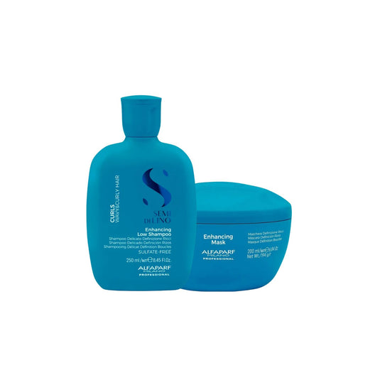 Kit Alfaparf Semi di Lino Curls Shampoo e Máscara
