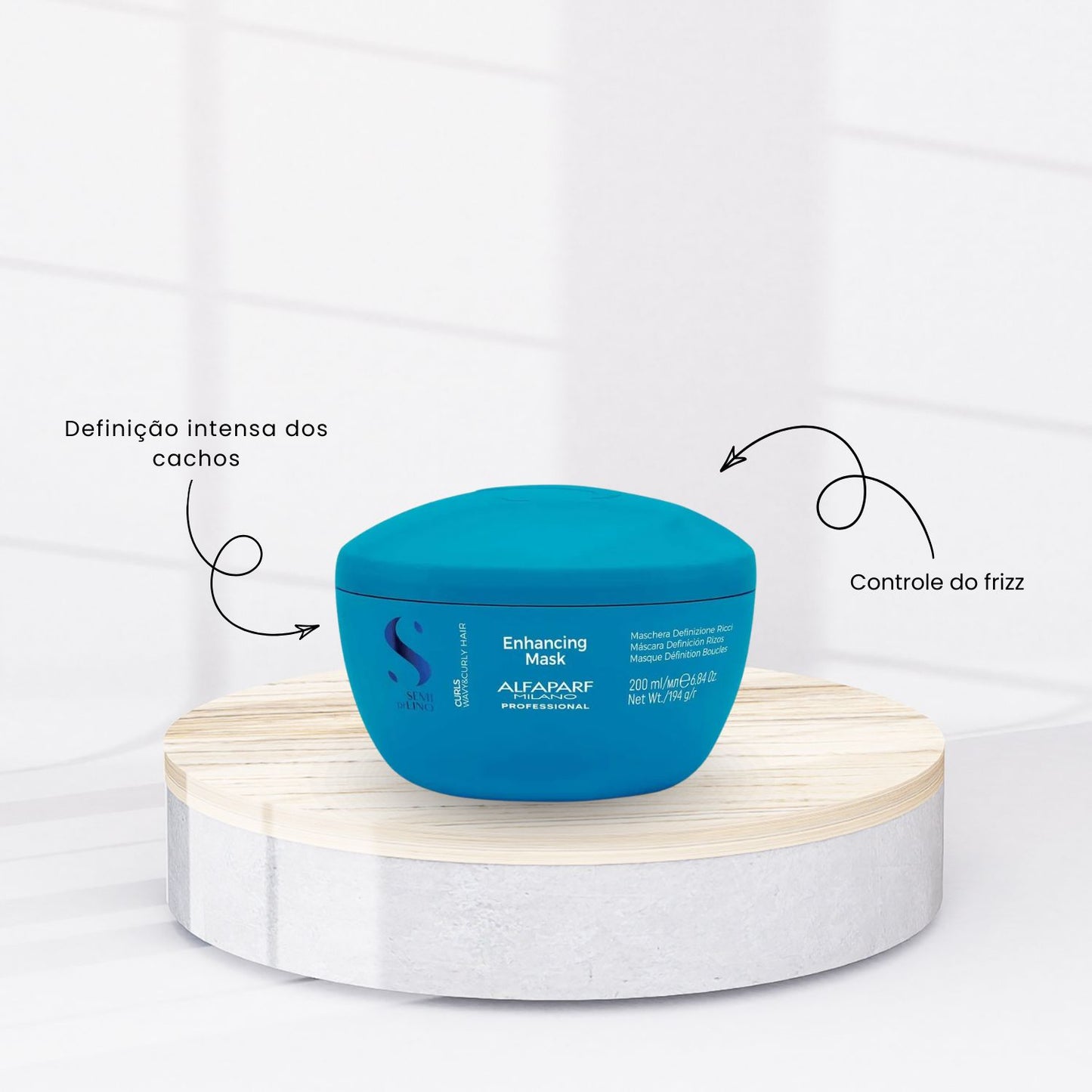 Kit Alfaparf Semi di Lino Curls Shampoo e Máscara
