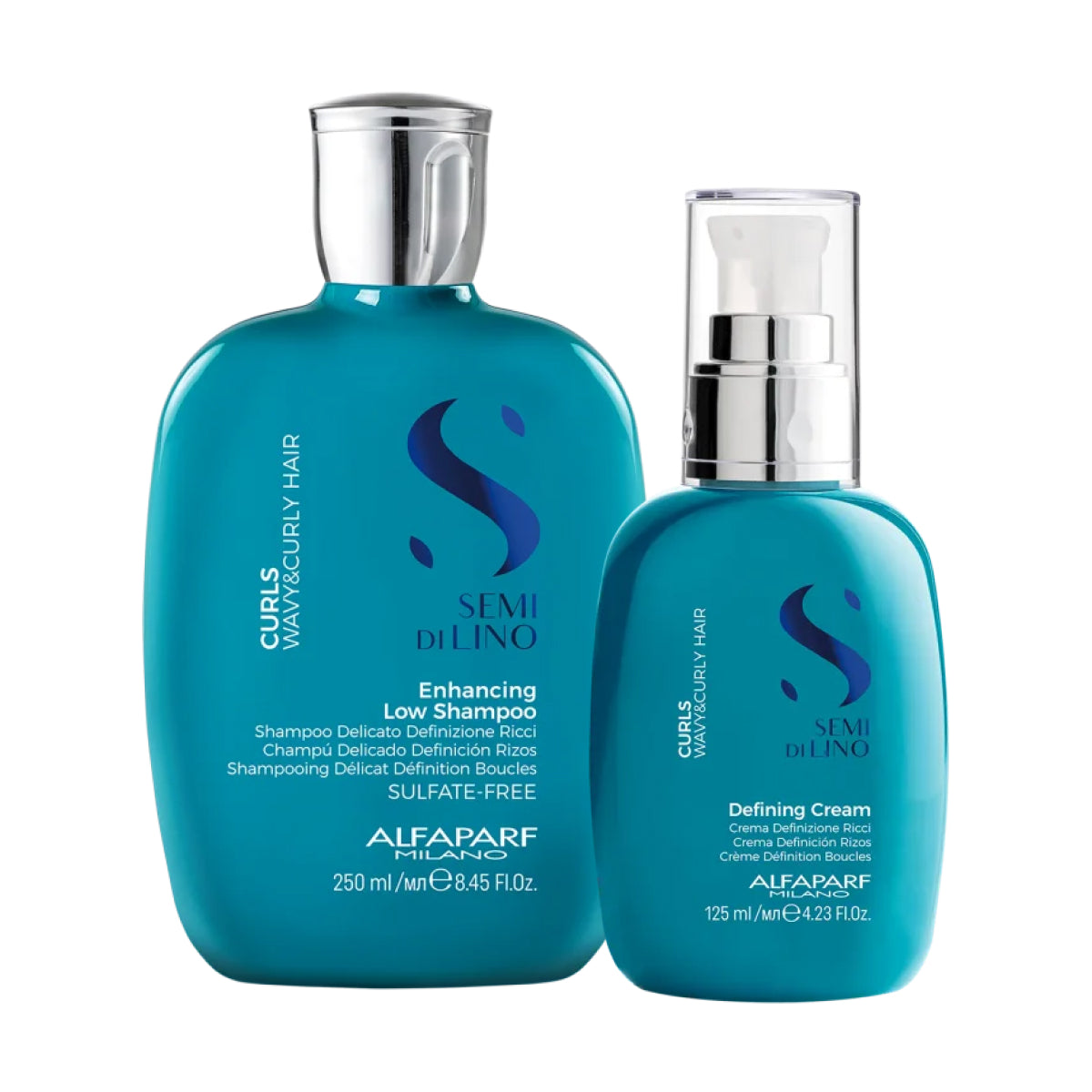 Kit Alfaparf Semi di Lino Curls Shampoo e Ativador de Cachos