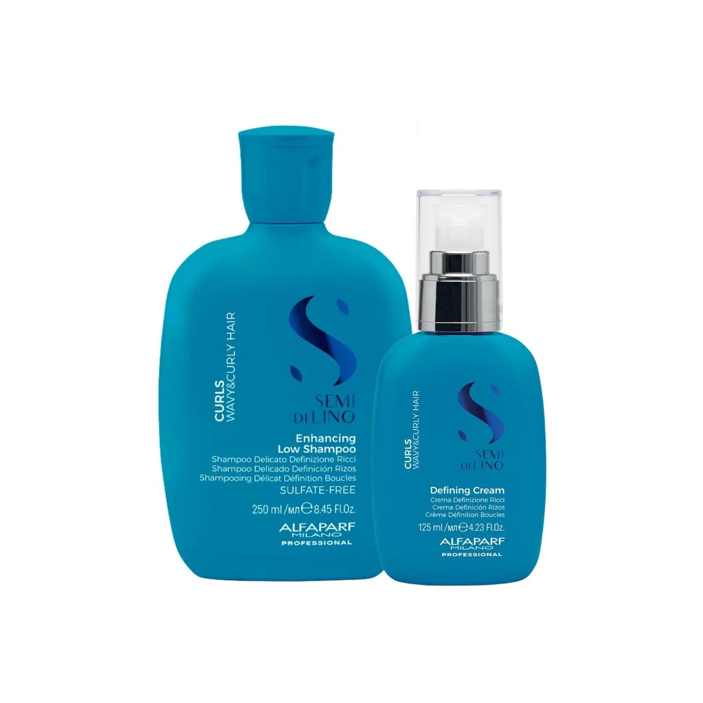 Kit Alfaparf Semi di Lino Curls Shampoo e Ativador de Cachos