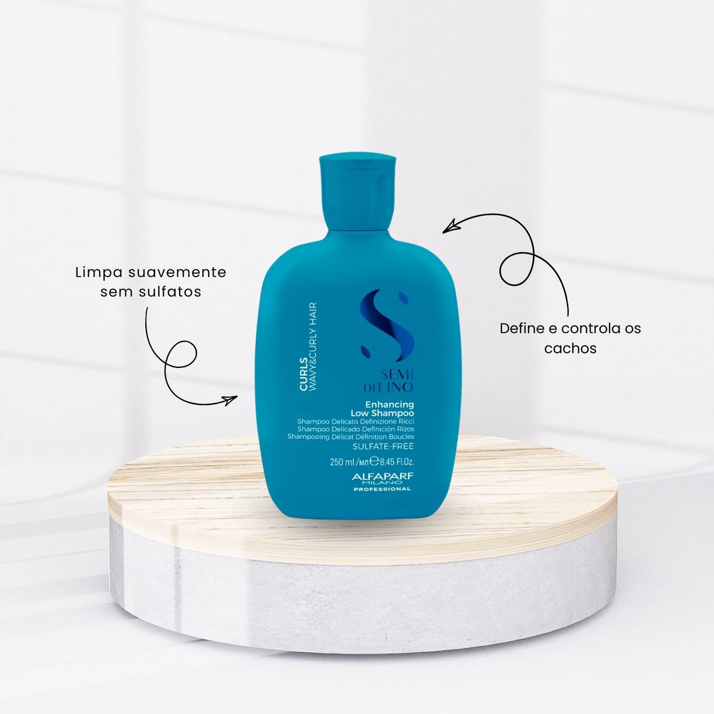 Kit Alfaparf Semi di Lino Curls Shampoo e Ativador de Cachos