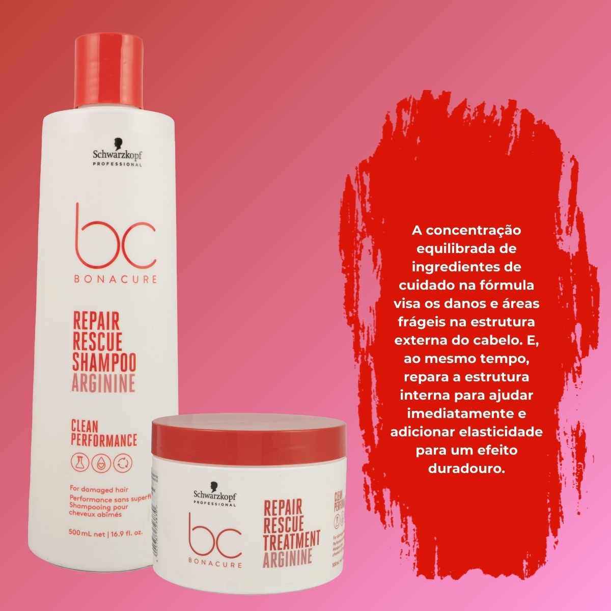 Kit Schwarzkopf Repair Rescue Shampoo e Máscara 500 ml