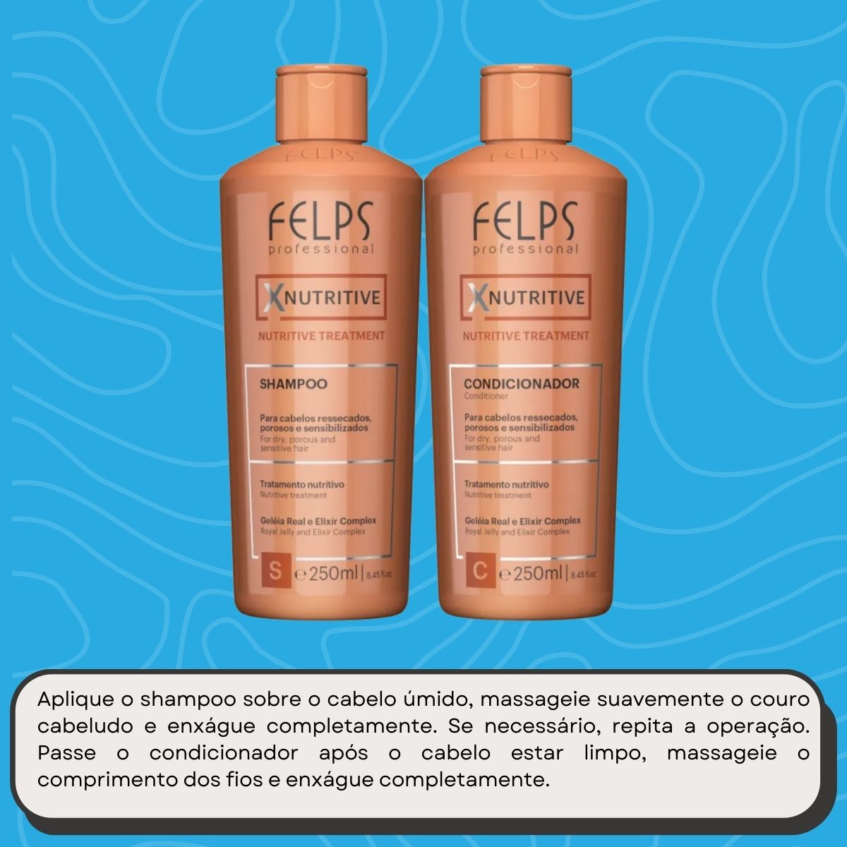 Kit Felps XNutritive Shampoo + Condicionador 250 ml