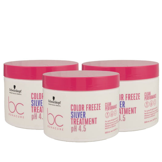 Kit Schwarzkopf Color Freeze Silver pH 4.5 3 Máscaras 500 ml