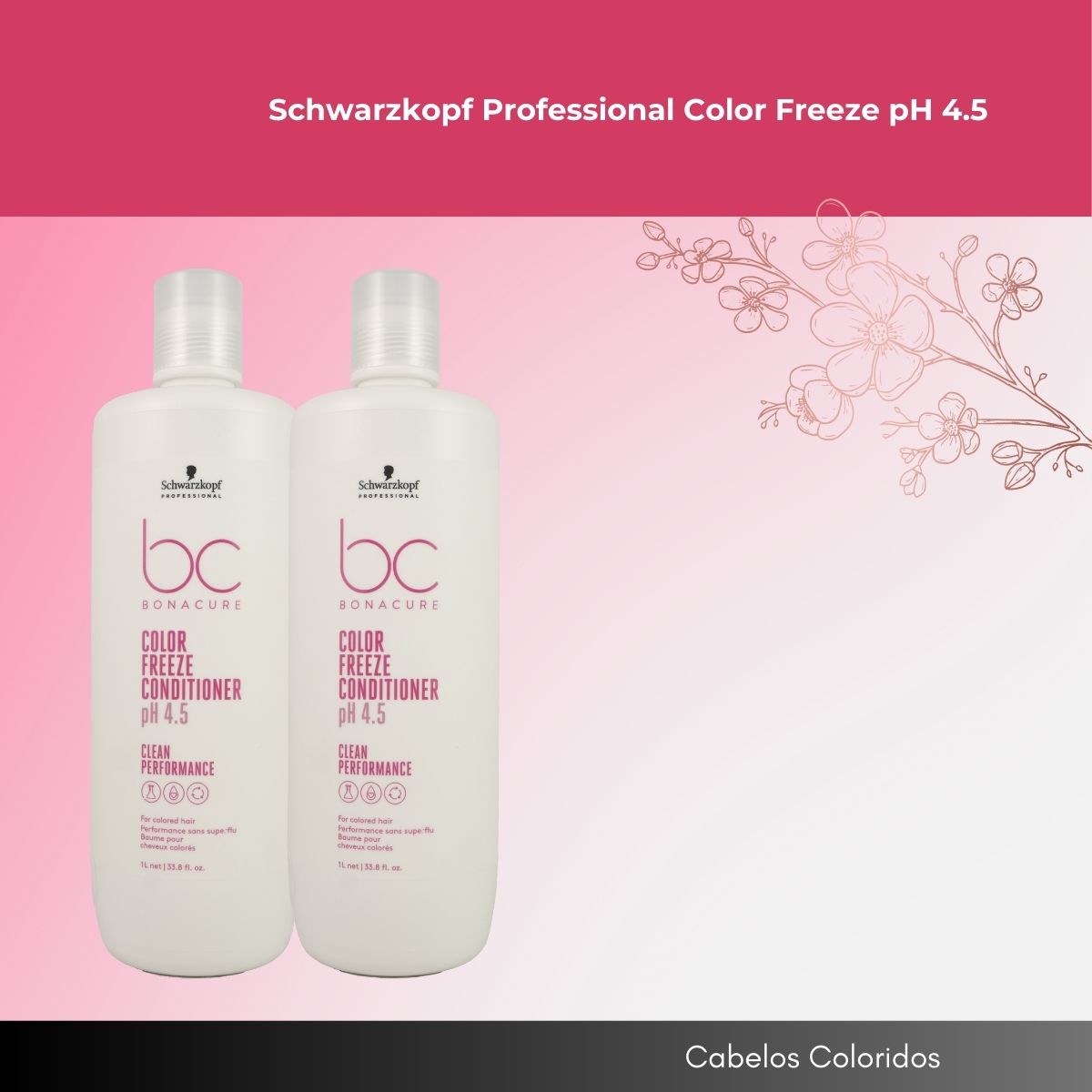 Kit Schwarzkopf Color Freeze pH 4.5 2 Condicionador 1 Litro