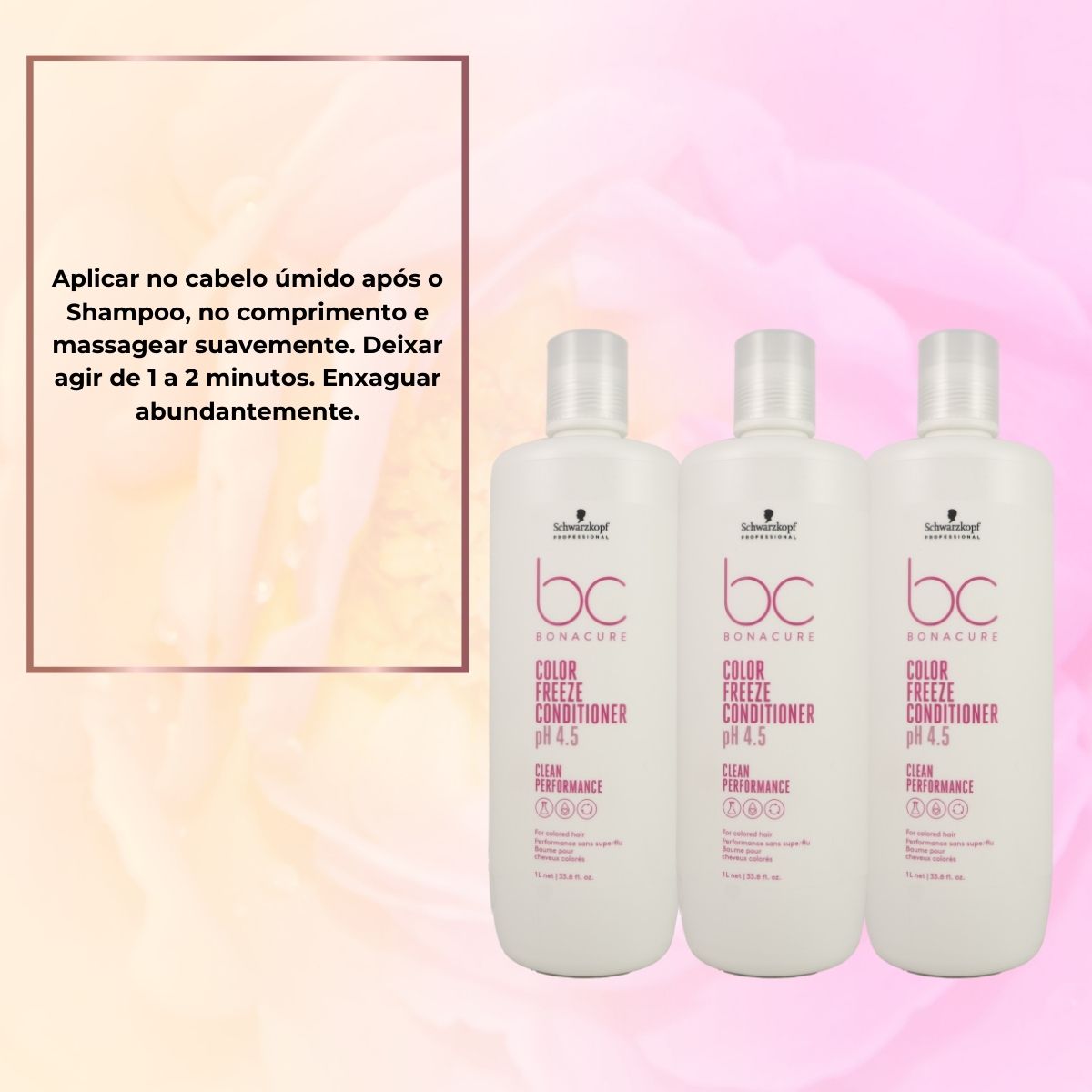 Kit Schwarzkopf Color Freeze pH 4.5 3 Condicionador 1 Litro