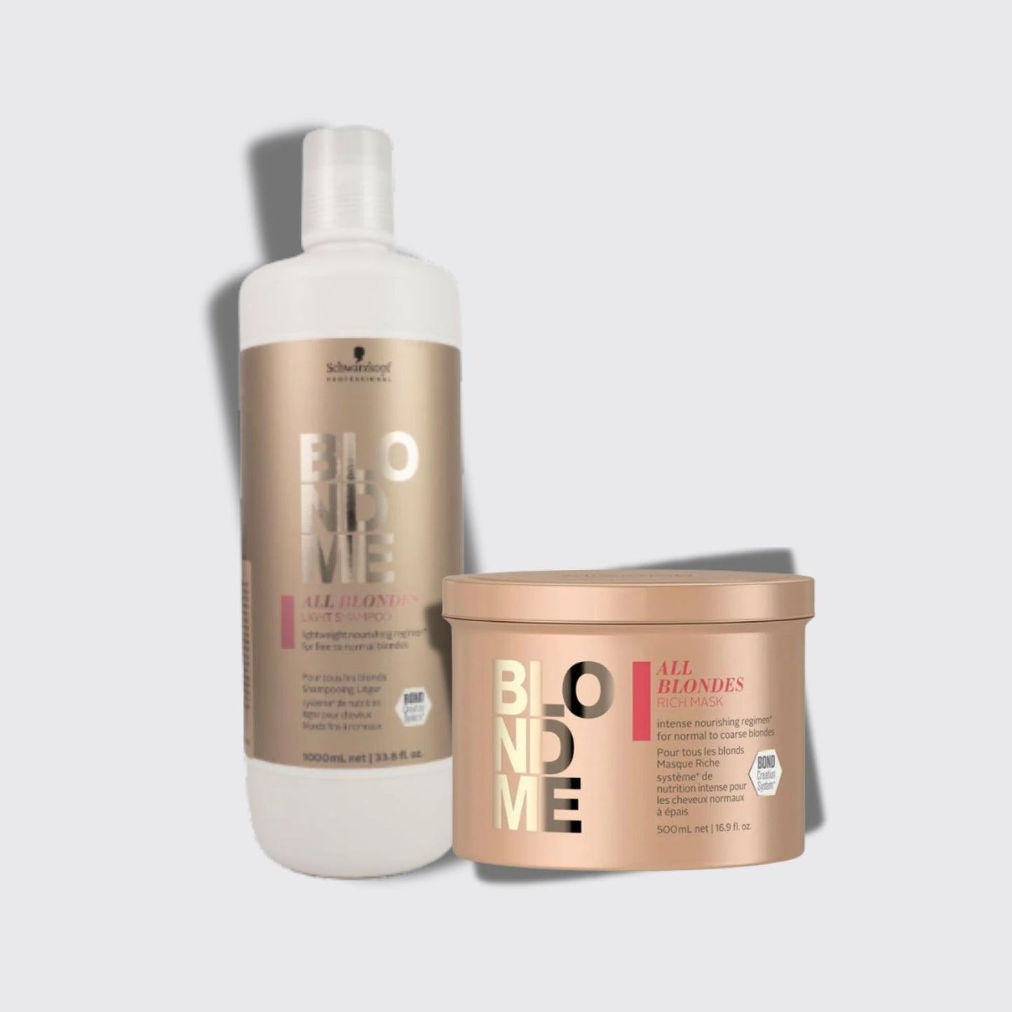 Kit Schwarzkopf BlondMe Shampoo 1 Litro e Máscara 500 ml