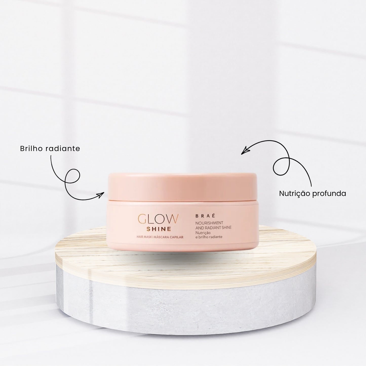 Máscara Braé Glow Shine Máscara de Nutrição e Brilho 200 g