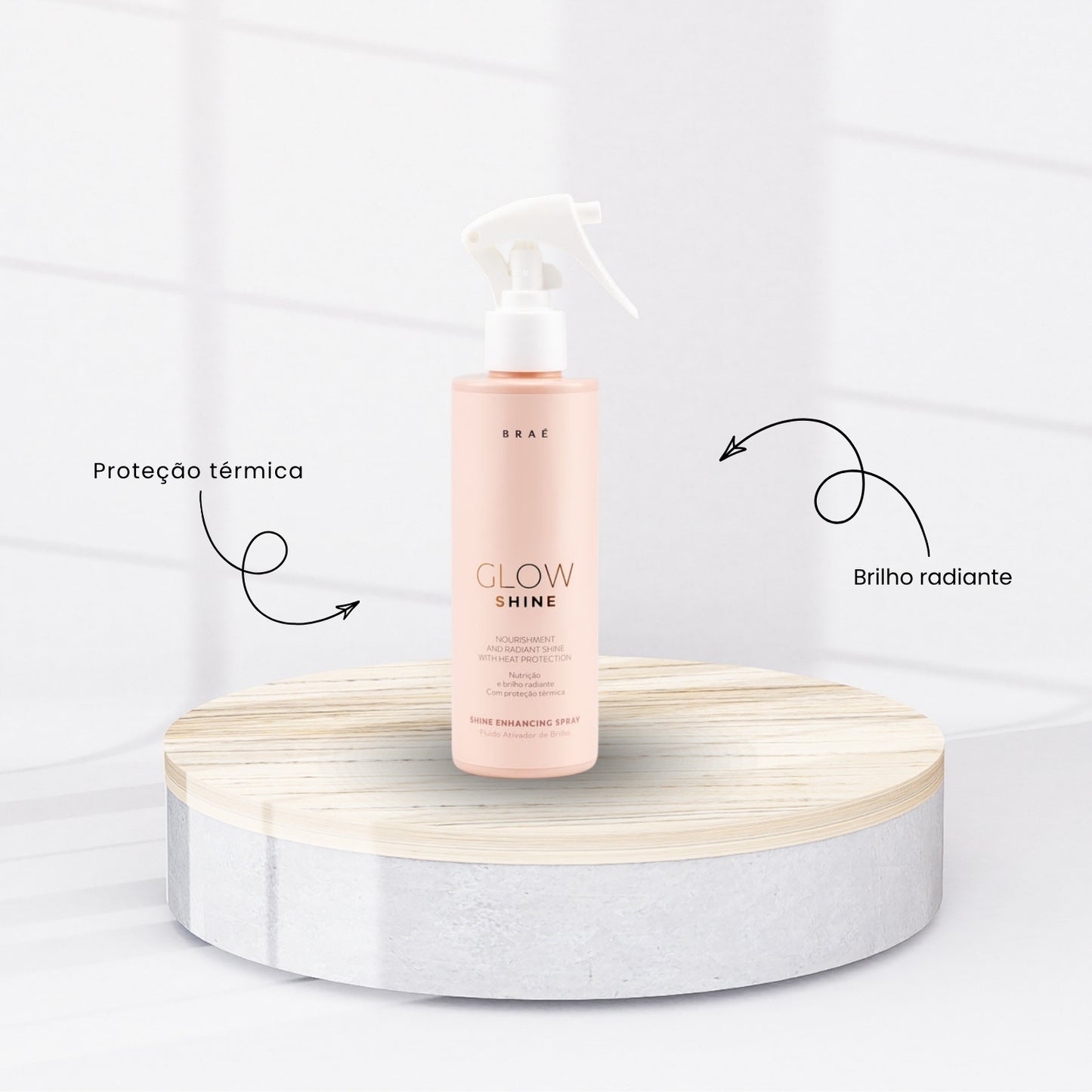 Leave-in Braé Glow Shine Nutrição e Brilho Fluído de Brilho 200 ml