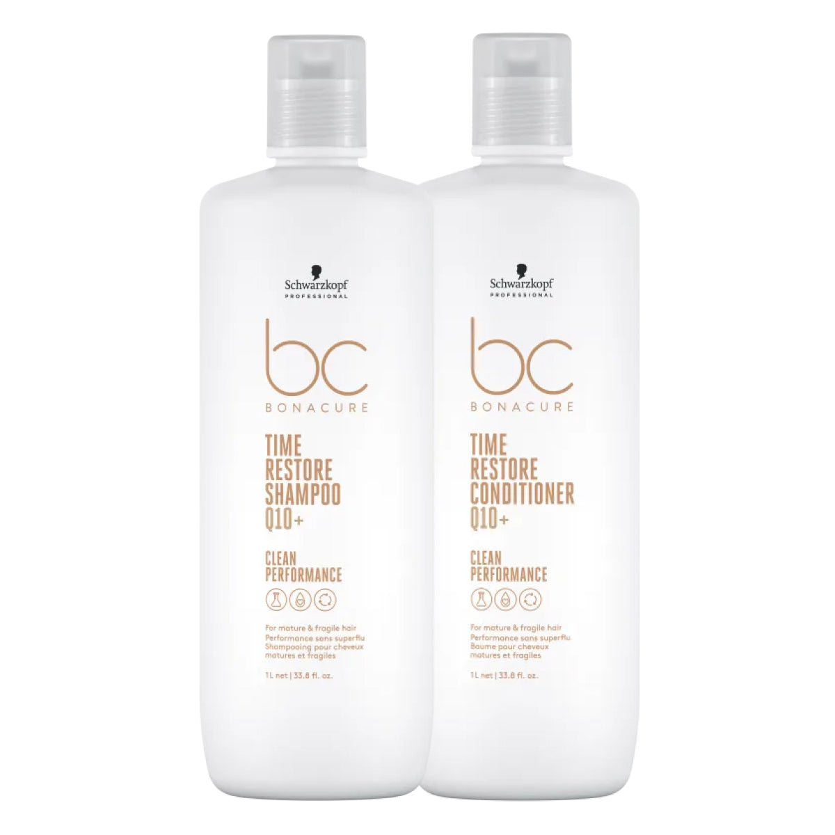 Kit Schwarzkopf Time Restore Q10+ Shampoo e Condicionador 1 Litro