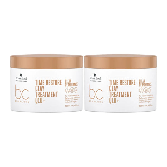 Kit Schwarzkopf Time Restore Clay Q10+ 2 Máscara 500 ml