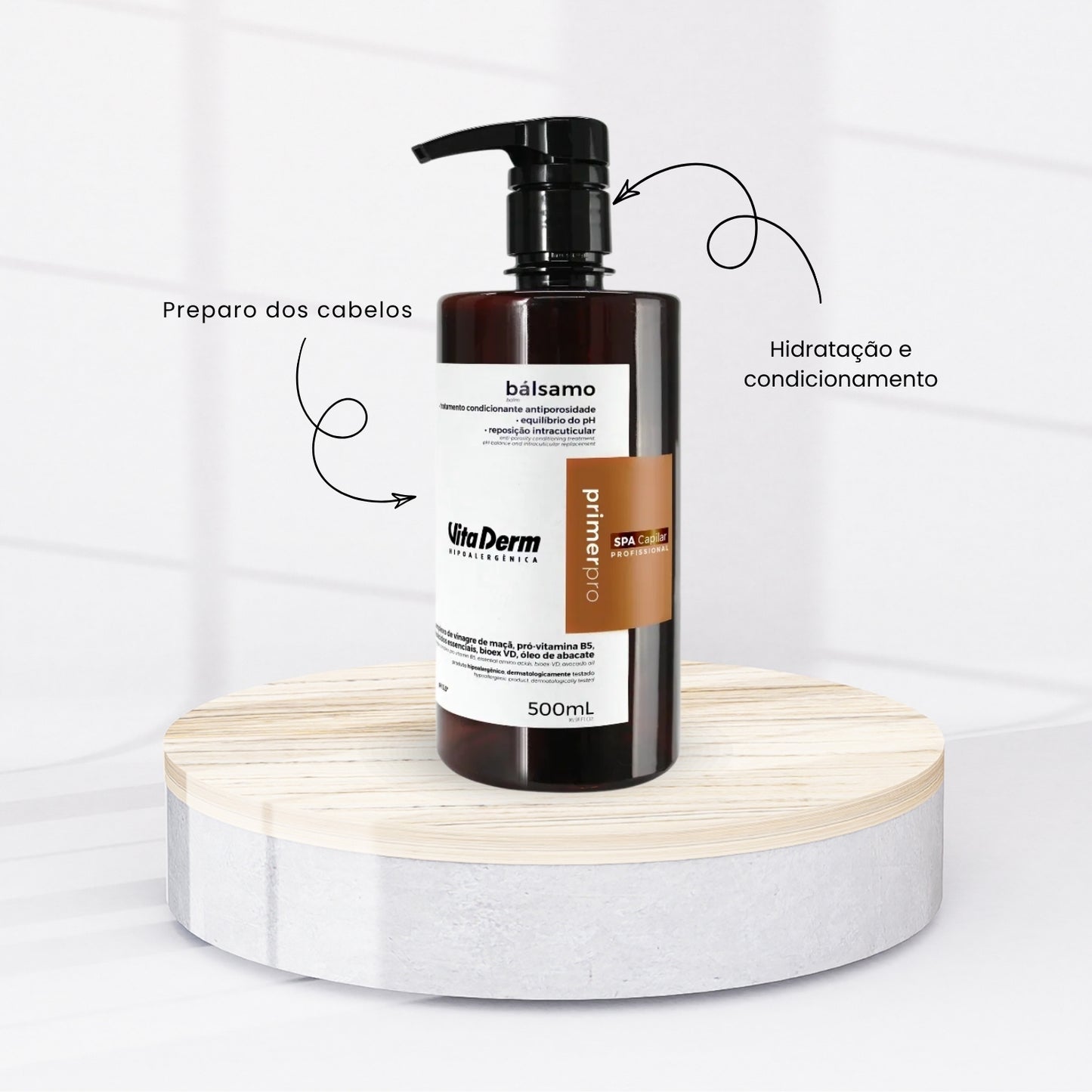 Vita Derm Spa Capilar Bálsamo Primer Pro 500 ml