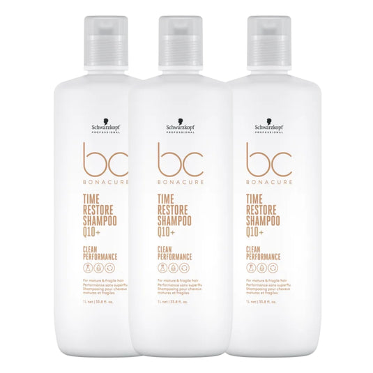 Kit Schwarzkopf Time Restore Q10+ 3 Shampoo 1 Litro
