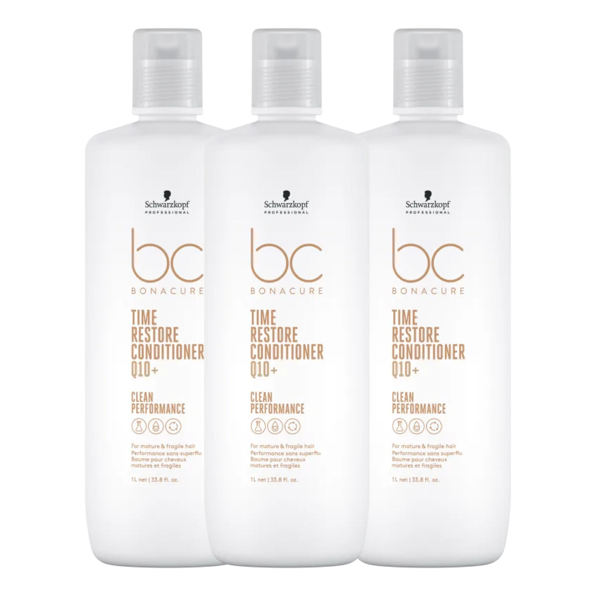 Kit Schwarzkopf Time Restore Q10+ 3 Condicionador 1 Litro