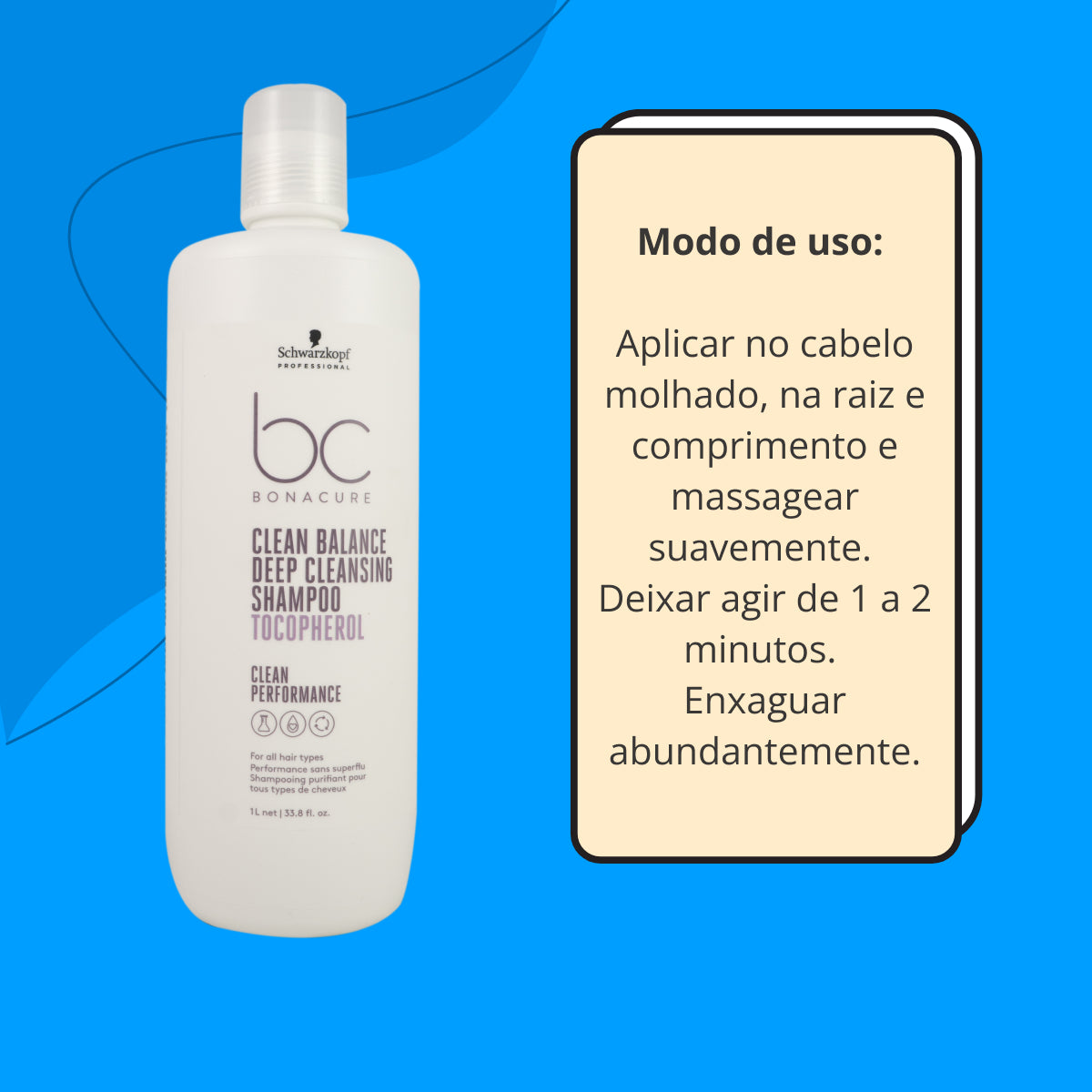 Kit Schwarzkopf Clean Balance 2 Shampoo 1 Litro
