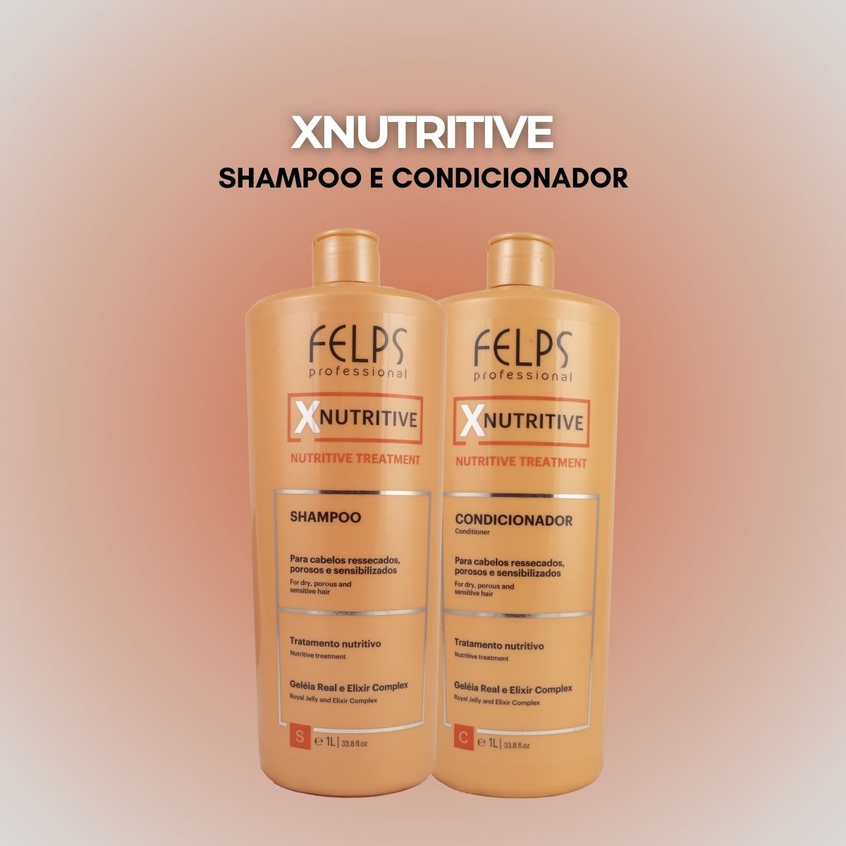 Kit Felps XNutritive Shampoo e Condicionador 1 Litro