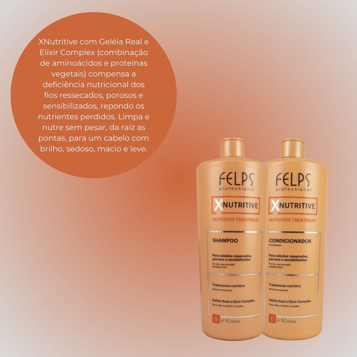 Kit Felps XNutritive Shampoo e Condicionador 1 Litro