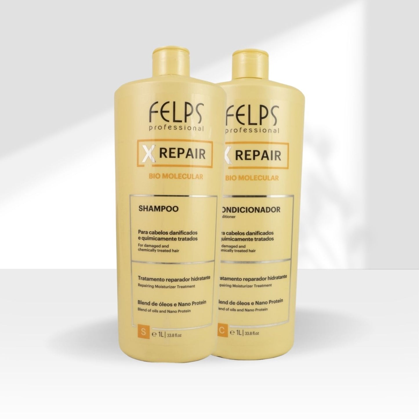 Kit Felps X Repair Bio Molecular Shampoo e Condicionador 1 Litro