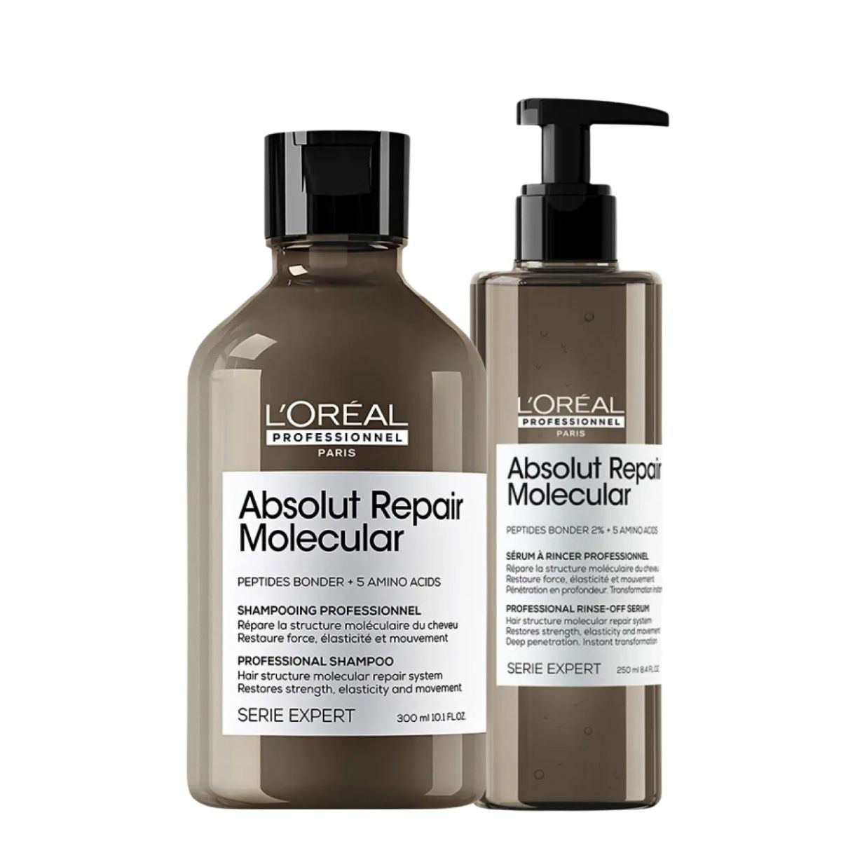 Kit Loreal Absolut Repair Molecular Shampoo 300 ml e Sérum Capilar 250 ml