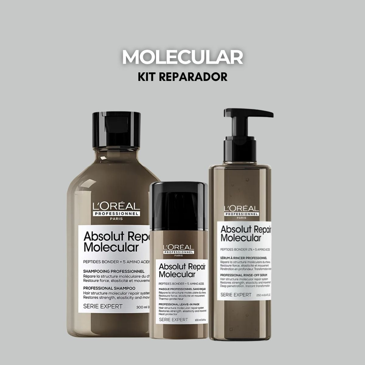 Kit Loreal Absolut Repair Molecular Home Care (3 Produtos)