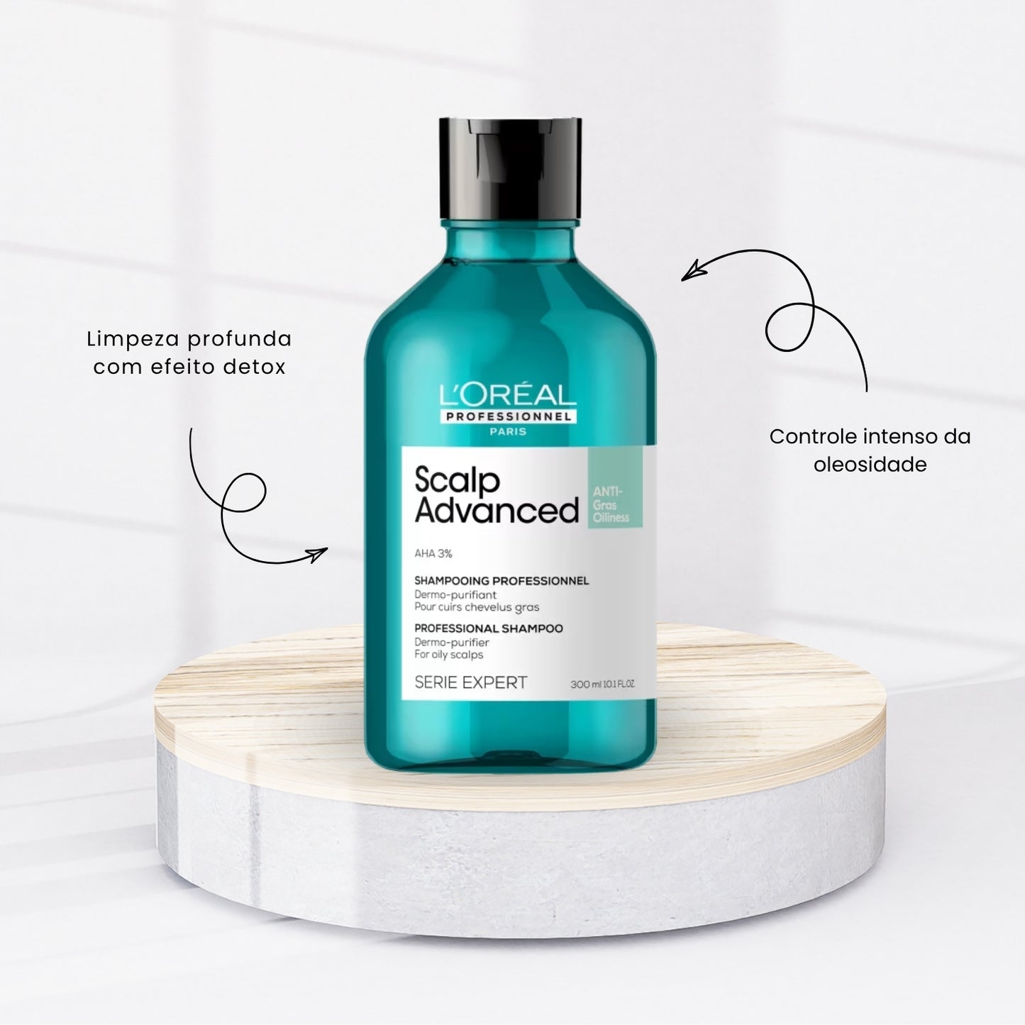 Shampoo Loreal Scalp Advanced Shampoo para Cabelo Oleoso 300 ml
