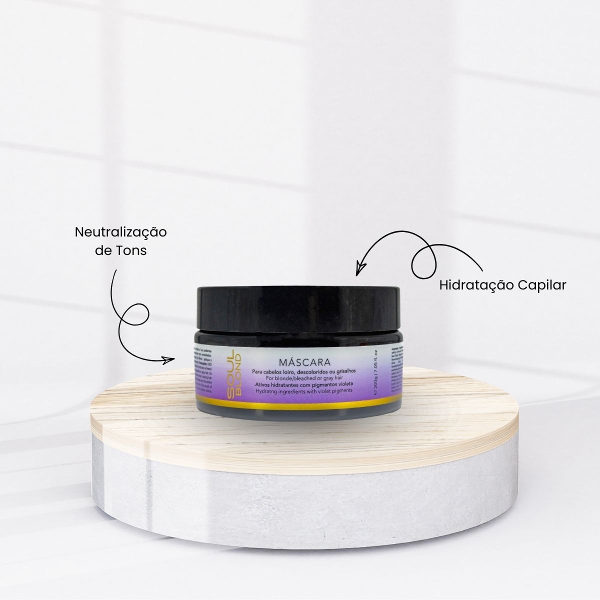 Máscara Soul Blond Para Cabelos Loiros Descoloridos 200 g