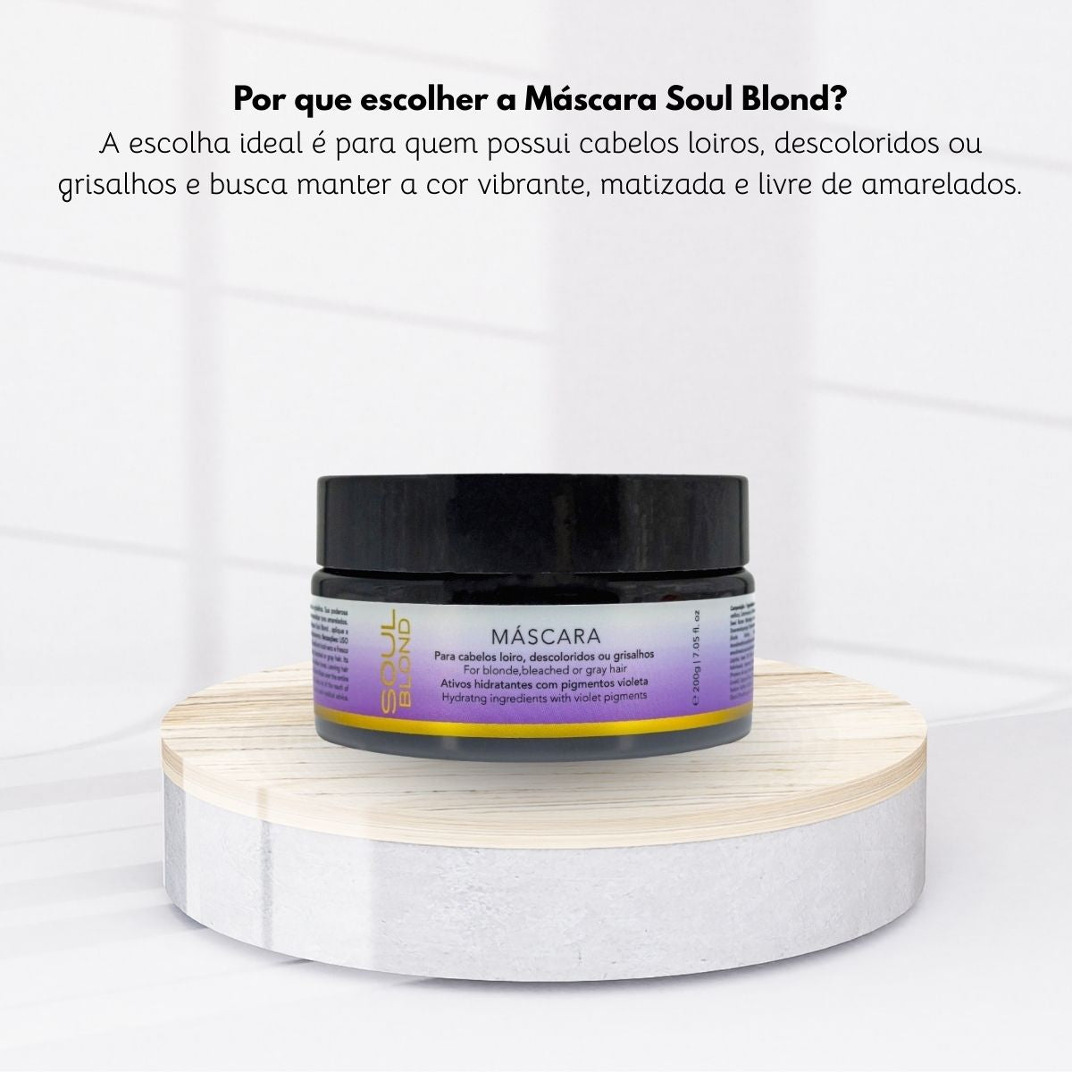 Máscara Soul Blond Para Cabelos Loiros Descoloridos 200 g