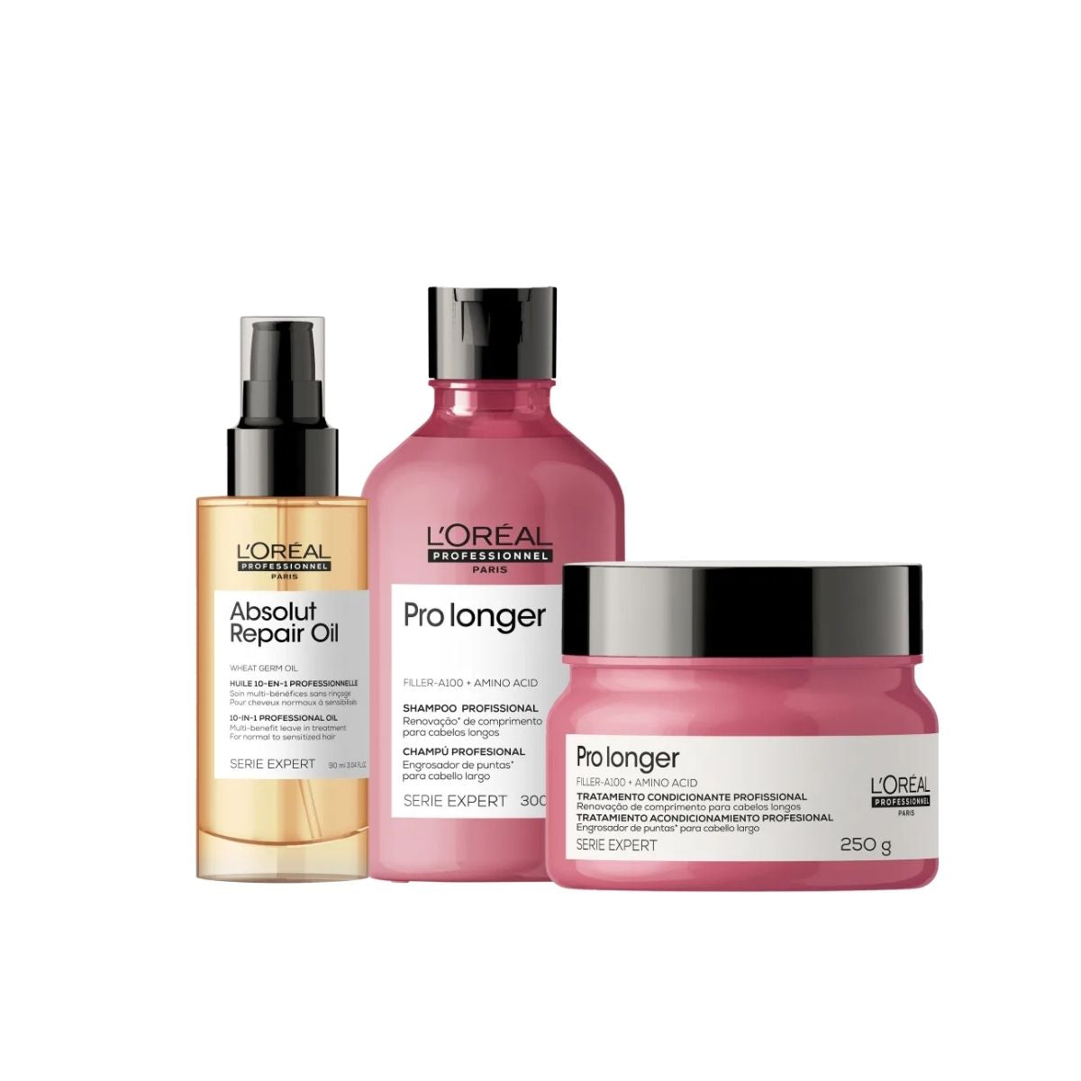 Kit Loreal Pro Longer e Absolut Repair (3 Produtos)