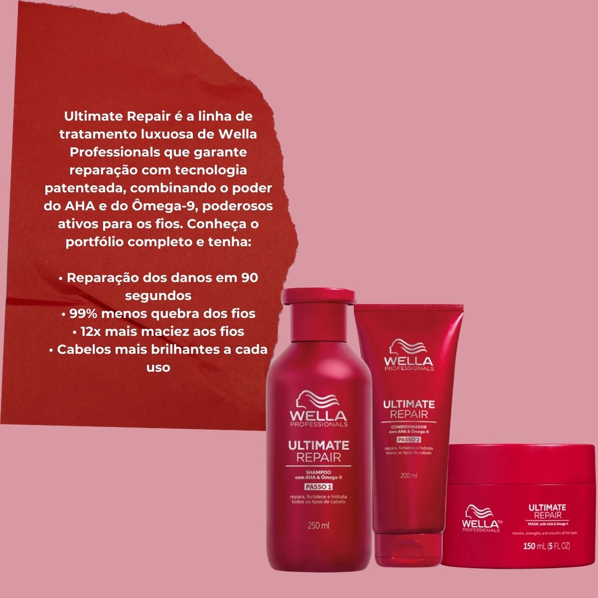 Kit Wella Ultimate Repair Home Care (3 Produtos)
