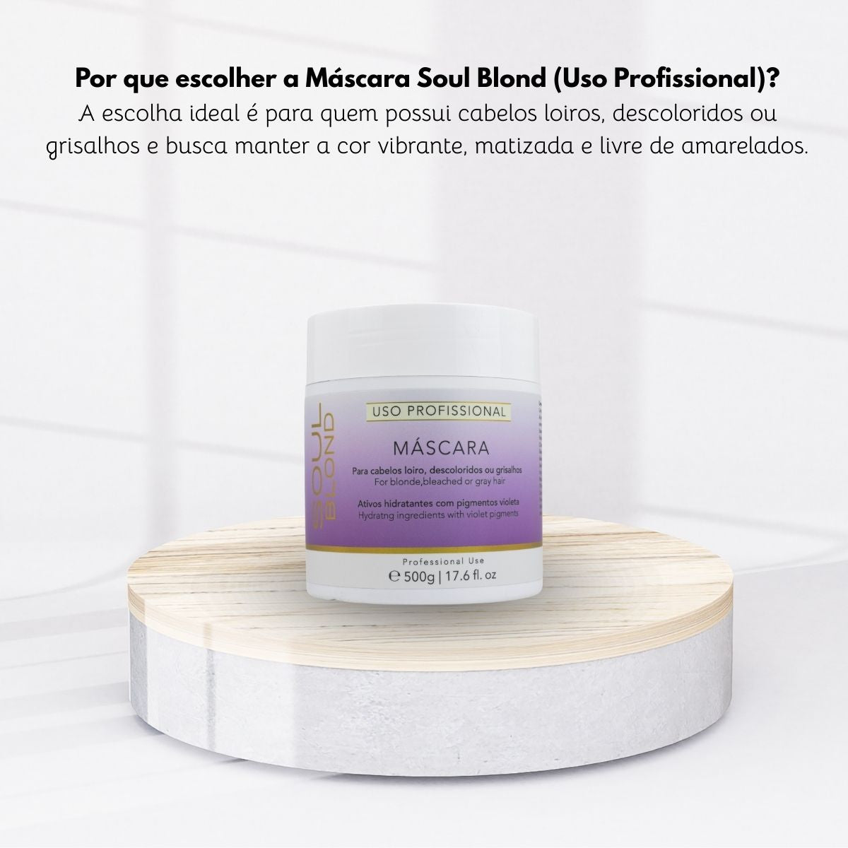 Máscara Soul Blond Profissional Para Cabelos Loiros 500 g