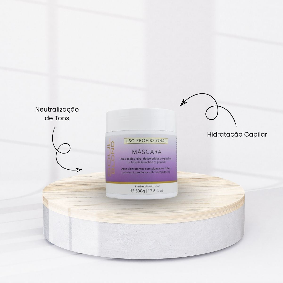 Máscara Soul Blond Profissional Para Cabelos Loiros 500 g