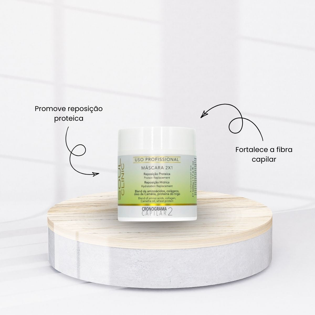 Máscara Soul Clinic Reposição Proteica 2 x 1 500 g