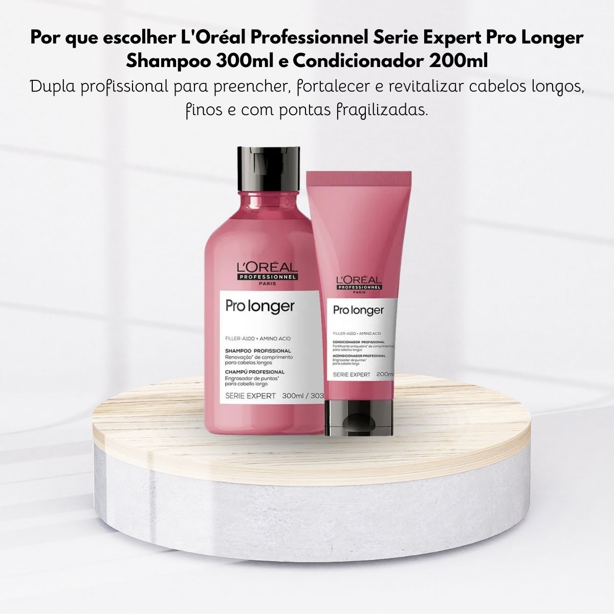 Kit Loreal Serie Expert Pro Longer Shampoo 300 ml e Condicionador 200 ml