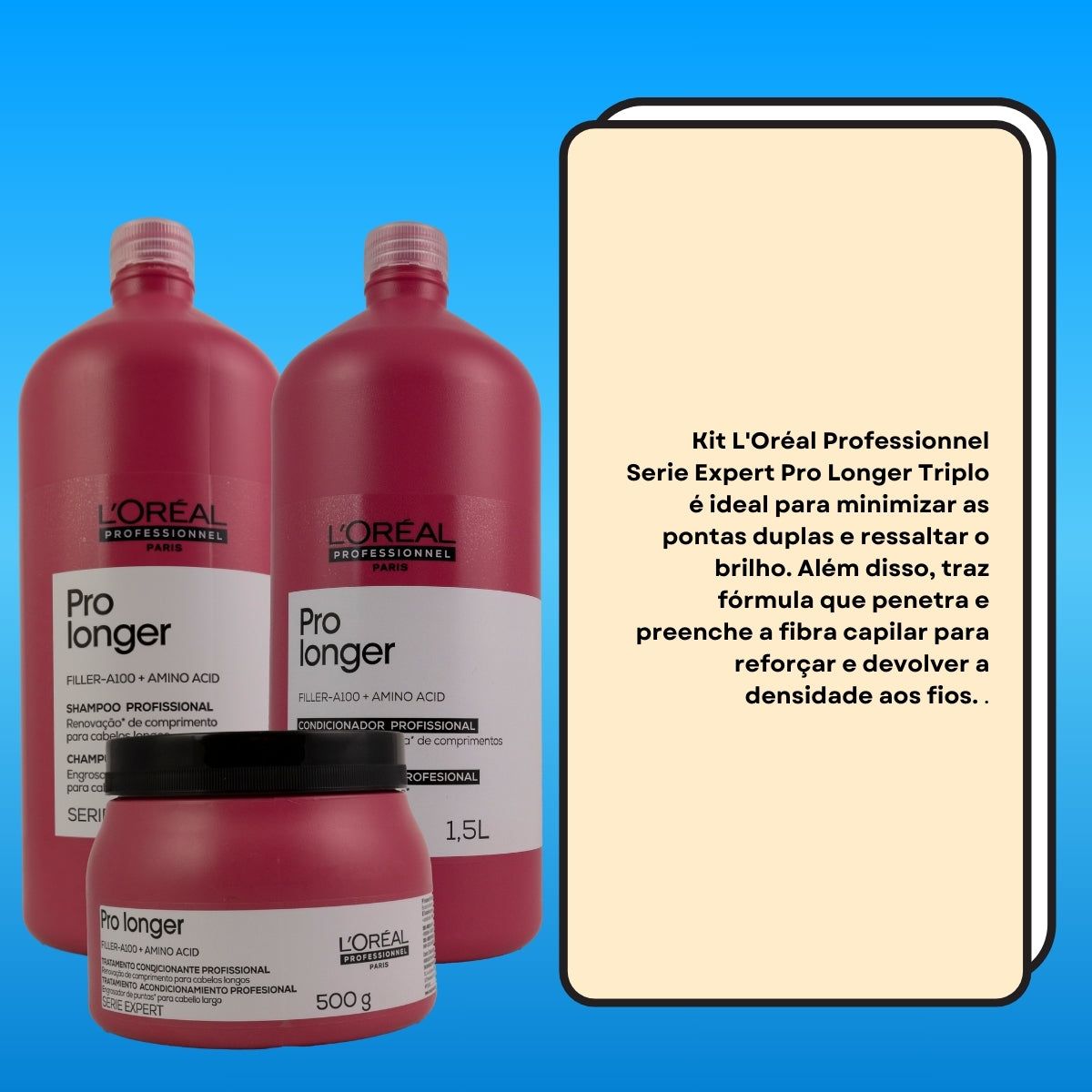 Kit Loreal Serie Expert Pro Longer Salão (3 Produtos)